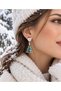 New Year's-Themed Earrings with a Christmas Tree - 2