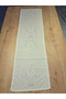 Living Room Set - Bridal Set - Cream Table Runner Set, 5-Piece Linen Table Runner, White Beaded Tablecloth HB006 - 5