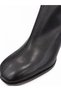 Women's Square-Toe Stretch Boots with Side Zipper and Thick Heels - 3