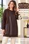 Tunic, Modest Tunic, Loose, Oversized, Relaxed Fit, with Leather Detail on the Front