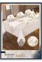 Elegant Linen Cream-Silver 12-Person 26-Piece 160 × 260 cm Table Runner Premium Tablecloth HB006 - 5