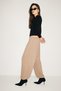 EIRANA Women's Elastic-Waist Shalwar-Style Taupe Color Pants - 6
