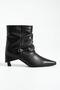Angel Genuine Leather Women's Stiletto Heel Boots Without a Zipper