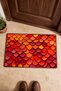 Red and Orange Dragon-Patterned Doormat, 40x60 cm, with Non-Slip Sole, Decorative - 4