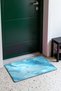 Sky Blue Watercolor Marble Patterned Doormat, 40x60 cm, with Non-Slip Sole, Decorative - 3