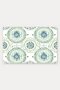 White and Blue Medallion Mandala-Patterned Doormat, 40x60 cm, with Non-Slip Sole, Decorative - 5
