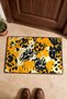 Mustard-Colored Black Leopard Print Doormat, 40x60 cm, with Non-Slip Sole, Decorative - 4