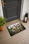 Colorful Butterfly Garden Pattern 603 Doormat, 40x60 cm, Non-Slip Sole, Decorative