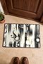 Cream Black Metallic Surreal Striped Doormat, 40x60 cm, with Non-Slip Sole, Decorative - 4