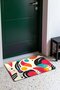 Cream, Fuchsia, Turquoise Retro Patterned Doormat, 40x60 cm, with Non-Slip Sole, Decorative - 3