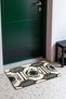 Black Cream Retro Patterned Doormat, 40x60 cm, with Non-Slip Sole, Decorative - 3