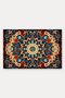 Navy Blue and Orange Star Emblem Turkish Rug-Patterned Doormat, 40x60 cm, with Non-Slip Sole - 5