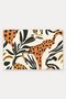 Cream-Polka Dot Cheetah Botanical-Print Doormat, 40x60 cm, with Non-Slip Sole, Decorative - 5