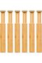 Bamboo Drawer Dividers 6-Pack, Adjustable Kitchen Drawer Organisers