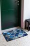 Blue and Silver Fish Scale Pattern Doormat, 40x60 cm, with Non-Slip Sole, Decorative - 3