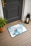 Light Blue Watercolor Cloud-Patterned Doormat, 40x60 cm, with Non-Slip Sole, Decorative