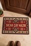 "Hot Tea" Printed New Year's Doormat, 40x60 cm, Non-Slip Sole Christmas Doormat - 3