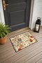 Vintage Flowers on a Cream Background: Turkish Rug-Patterned Doormat, 40x60 cm, with Non-Slip Sole - 3