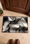 Gray and Black Metallic 3D Wavy Pattern Doormat, 40x60 cm, with Non-Slip Sole, Decorative - 4