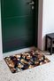 Coffee Blue Pixel Mosaic Pattern Doormat, 40x60 cm, Non-Slip Sole, Decorative - 3
