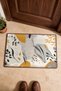 Beige, Mustard, and Gray Natural Abstract Patterned Doormat, 40x60 cm, with Non-Slip Sole, Decorative - 4