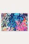 Blue and Pink Vibrant Coral-Patterned Doormat, 40x60 cm, with Non-Slip Sole, Decorative - 5