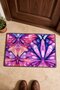 Pink and Purple Butterfly Kaleidoscope-Patterned Doormat, 40x60 cm, with Non-Slip Sole, Decorative - 4
