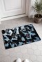 262 Black Butterfly Dance Pattern Doormat, 40x60 cm, Non-Slip Sole, Decorative - 2