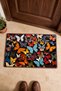 259 Colorful Butterfly Dance Pattern Doormat, 40x60 cm, with Non-Slip Sole, Decorative - 4