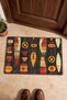 Brown and Orange African Totem-Patterned Doormat, 40x60 cm, with Non-Slip Sole, Decorative - 4