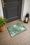 Mint Gray Pebble-Textured Doormat, 40x60 cm, with Non-Slip Sole, Decorative