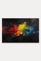 Black-Backed Door Mat with Colorful Powder Explosion Pattern, 40x60 cm, Non-Slip Sole, Decorative - 5