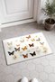 551 Orange and Black Butterfly-Patterned Doormat, 40x60 cm, with Non-Slip Sole, Decorative - 2