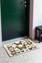 Orange and Blue Butterfly-Patterned 468 Doormat, 40x60 cm, with Non-Slip Sole, Decorative - 3