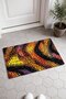 Orange and Purple Snake-Scale Patterned Doormat, 40x60 cm, with Non-Slip Sole, Decorative - 2