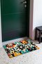Turquoise Yellow Star Mosaic-Patterned Doormat, 40x60 cm, with Non-Slip Sole, Decorative - 3