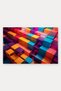 Colorful Geometric Patterned 983 Doormat, 40x60 cm, Non-Slip Sole, Decorative - 5