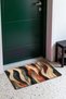 Brown-Beige Wavy-Striped Doormat, 40x60 cm, with Non-Slip Sole, Decorative - 3