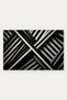 Black and White Striped Pattern 031 Doormat, 40x60 cm, Non-Slip Sole, Decorative - 5