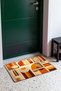 Brown and Orange Abstract Patterned Doormat, 40x60 cm, with Non-Slip Sole, Decorative - 3