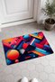 Red and Blue Abstract Patterned 926 Doormat, 40x60 cm, Non-Slip Sole, Decorative - 2