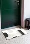 White and Black Minimalist Capsule Block-Patterned Doormat, 40x60 cm, with Non-Slip Sole, Decorative - 3