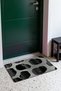 Gray and Black Door Mat with Large-Hole Textured Pattern, 40x60 cm, Non-Slip Sole, Decorative - 3