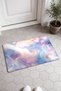 Lilac-Pink Pastel Swirl-Patterned Doormat, 40x60 cm, with Non-Slip Sole, Decorative - 2