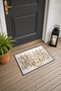 White Butterfly Dance Patterned Doormat, 40x60 cm, Non-Slip Sole, Decorative