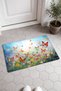 Orange Butterfly Spring Pattern 687 Doormat, 40x60 cm, Non-Slip Sole, Decorative - 2