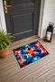 Colorful Geometric Patterned Woven Doormat 922, 40x60 cm, Non-Slip Sole, Decorative