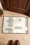 Cream Beige Minimal Patterned Woven Doormat, 40x60 cm, with Non-Slip Sole, Decorative - 4