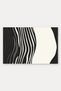 Black and White Wavy Striped Pattern Doormat, 40x60 cm, with Non-Slip Sole, Decorative - 5