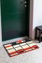 Cream, Navy, and Red Retro Patterned Door Mat, 40x60 cm, with Non-Slip Sole, Decorative - 3